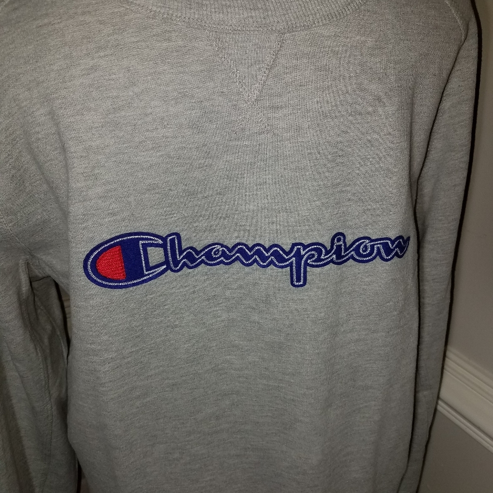 New Champion Men's XXL Gray Sweatshirt Crew Neck Sweat Shirt - Picture 3 of 4